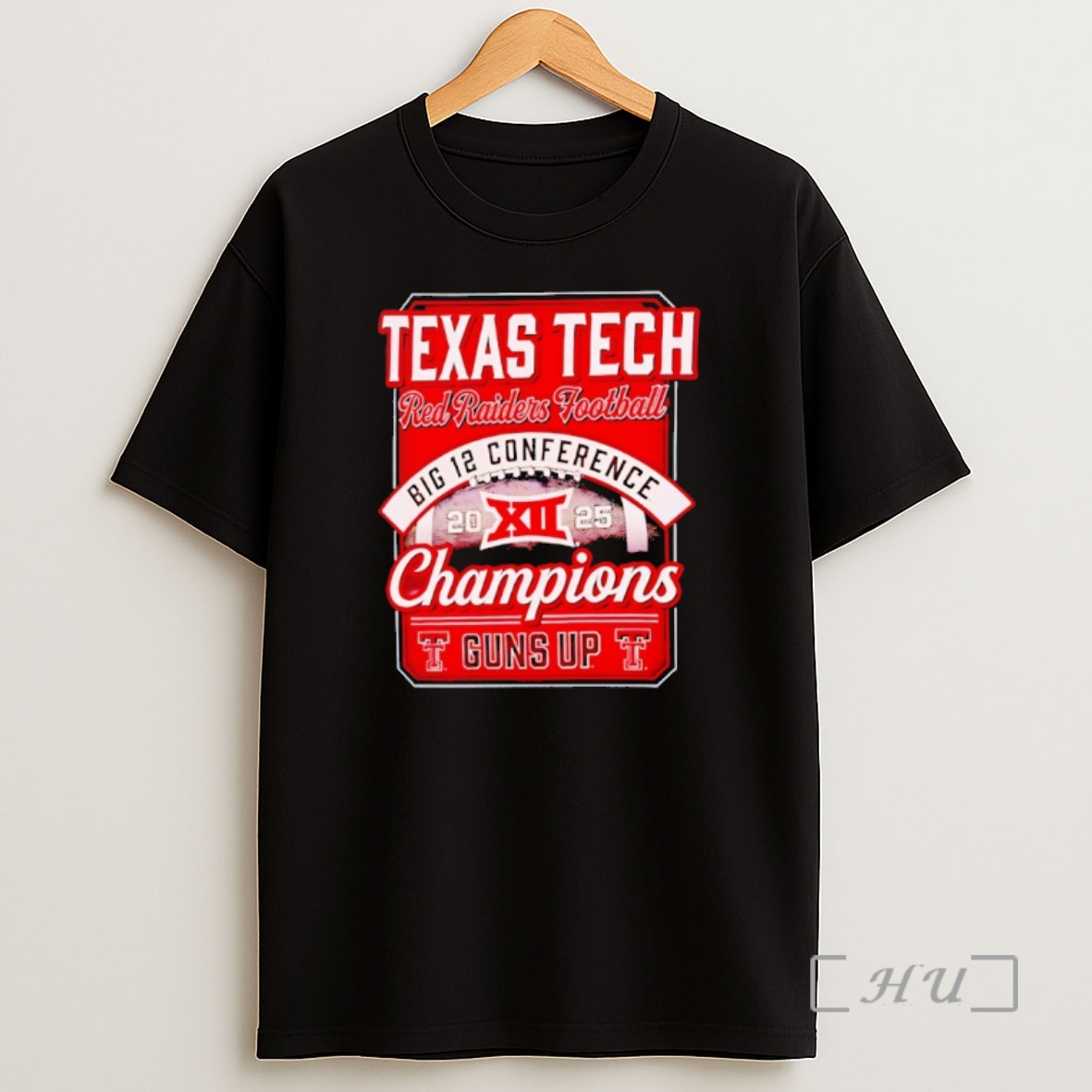 Officials Texas Tech Red Raiders 2025 Big 12 Football Champions Score Guns Up Shirt Sweatshirt Tee
