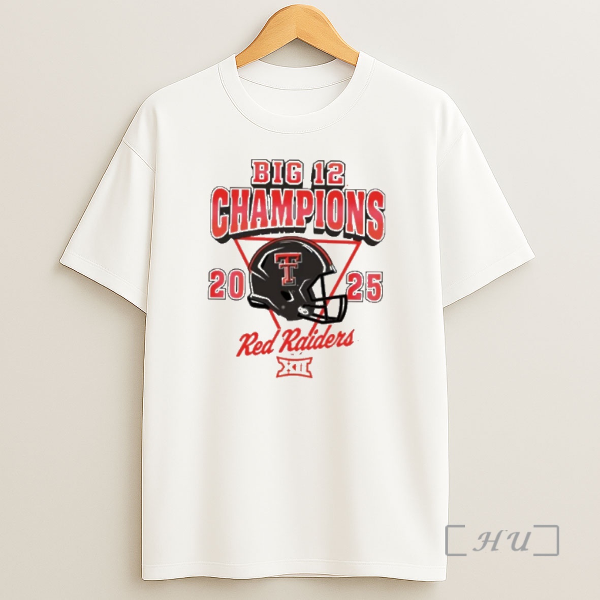Officials Texas Tech Red Raiders 2025 Big 12 Football Champions Helmet Shirt Sweatshirt Tee