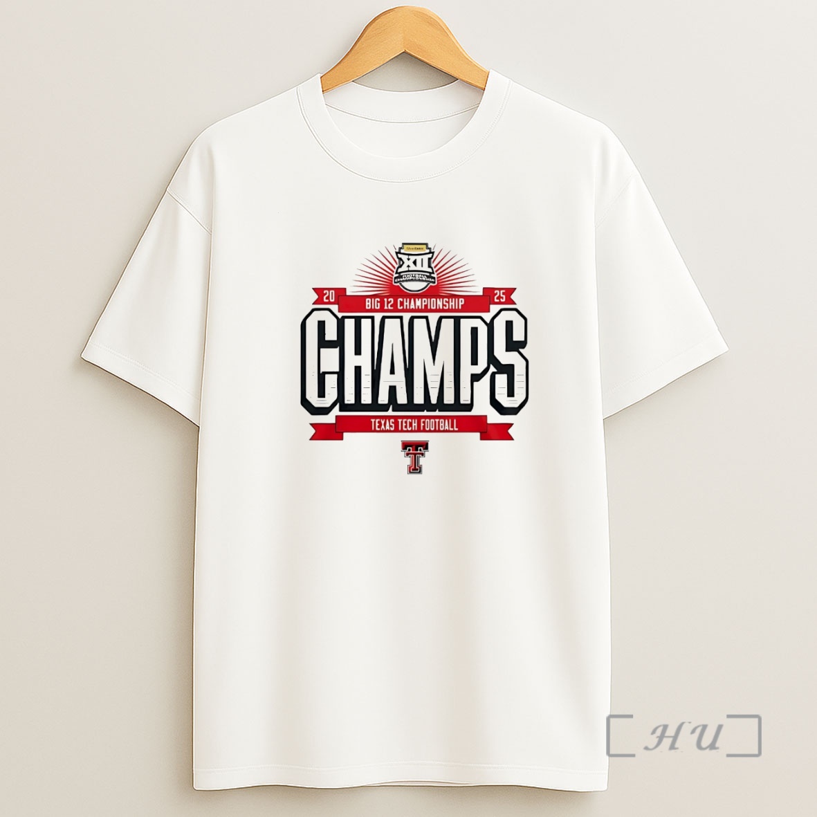 Officials Texas Tech Red Raiders 2025 Big 12 Football Champions 2 Sided Premium Shirt Sweatshirt Tee