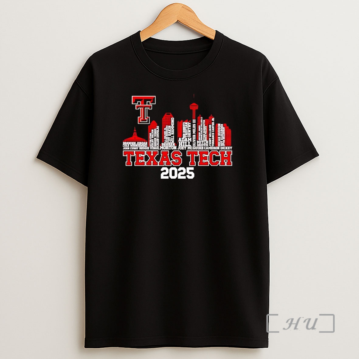 Officials Texas Tech Red Raiders 2025 City Skyline Players Names Premium Shirt Sweatshirt Tee