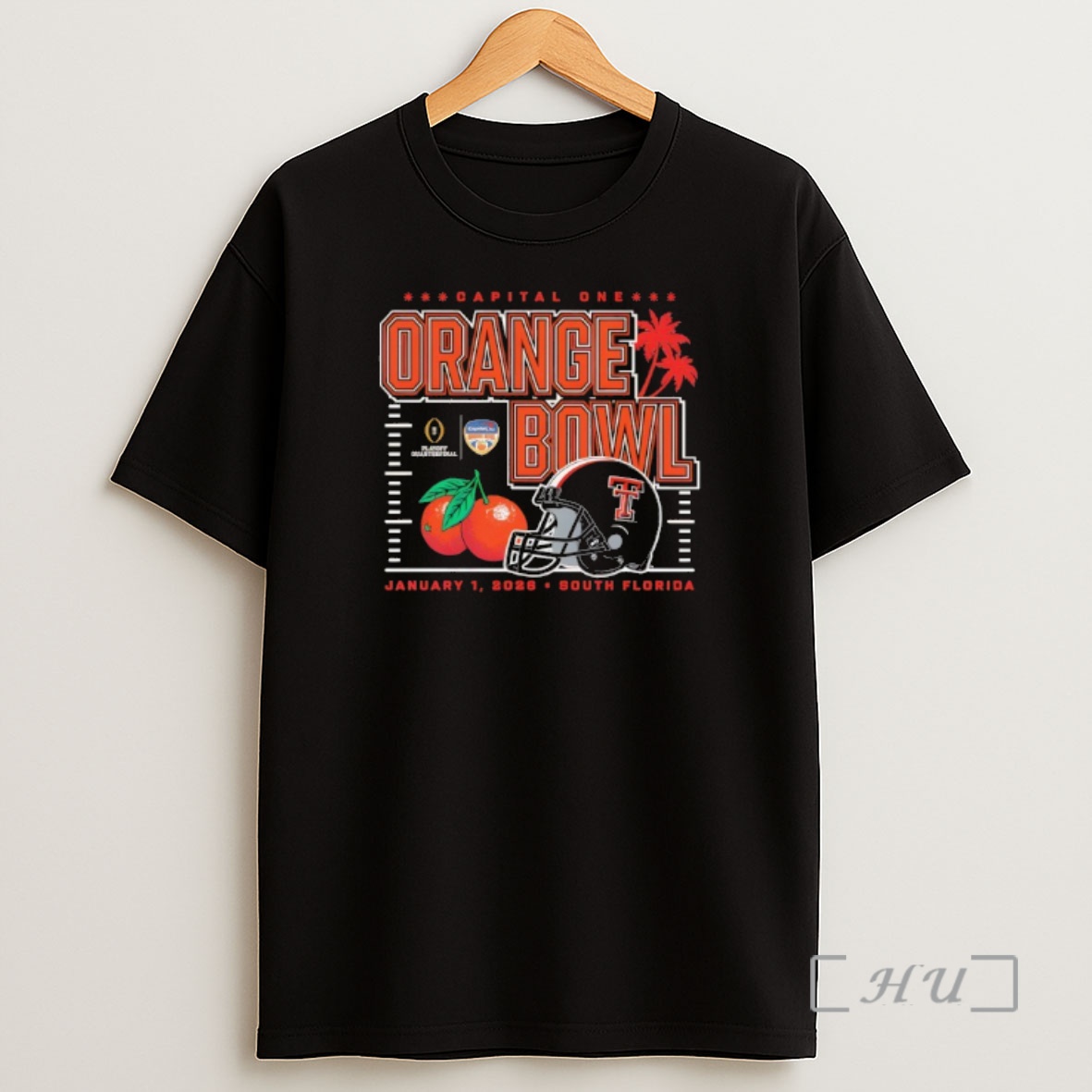 Officials Texas Tech Red Raiders American Football 2026 Capital One Orange Bow Shirt Sweatshirt Tee