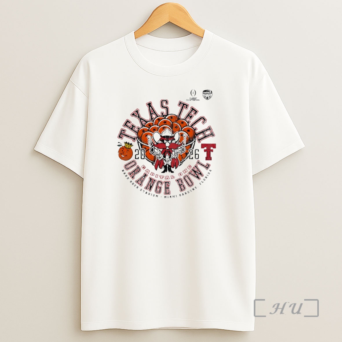 Officials Texas Tech Red Raiders Capital One Orange Bowl 2026 Mascot Circle Shirt Sweatshirt Tee