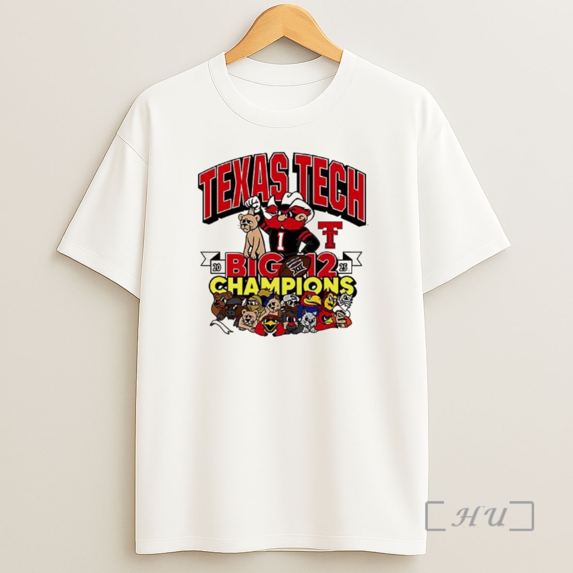 Officials Texas Tech Red Raiders Crushed It Big 12 Champions Mascot Premium Shirt Sweatshirt Tee