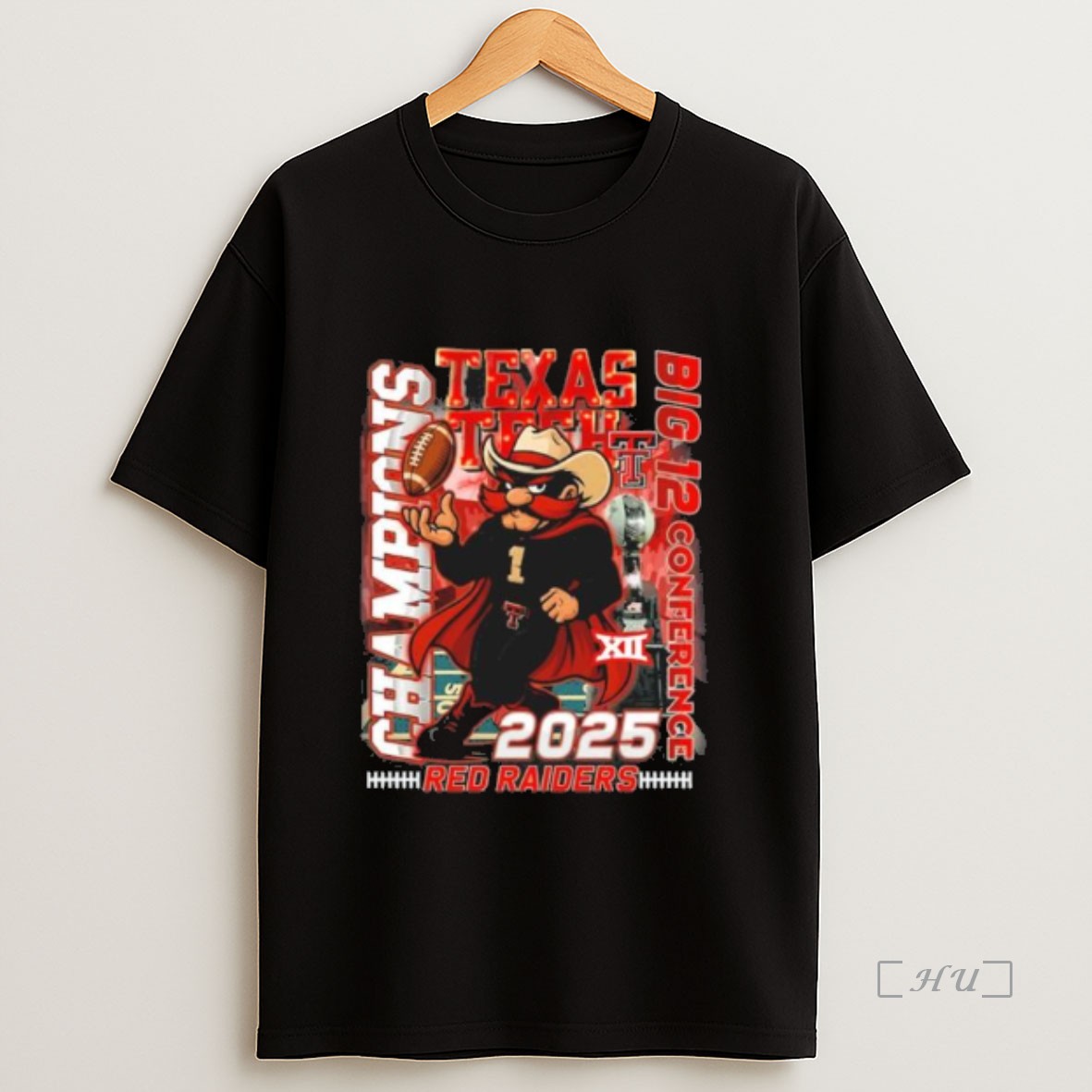 Officials Texas Tech Red Raiders Mascot 2025 Big 12 Football Champions Premium Shirt Sweatshirt Tee