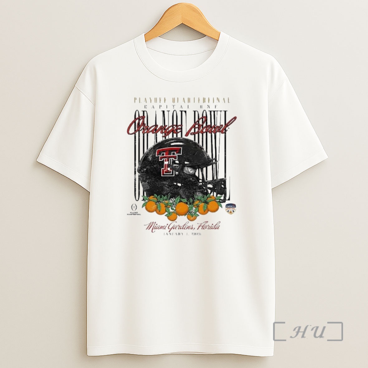 Officials Texas Tech Red Raiders Playoff Quarterfinal Capital One Orange Bowl 2026 Miami Gardens Florida Jan 1 2026 Helmet Shirt Sweatshirt Tee