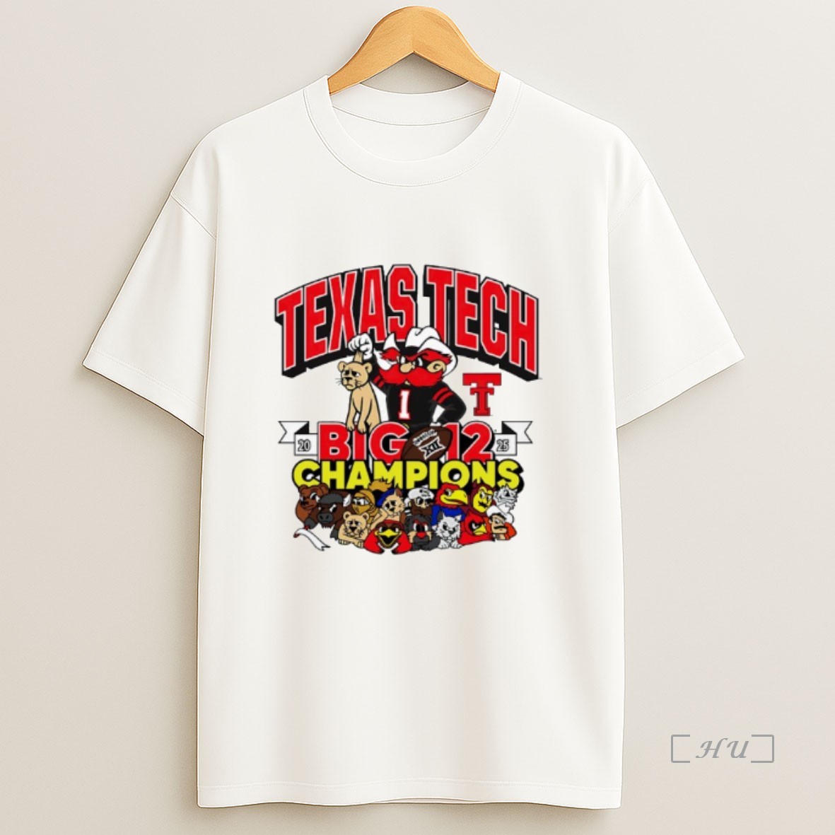 Officials Texas Tech Red Raiders Mascot Big 12 Conference Champions 2025 Premium Shirt Sweatshirt Tee