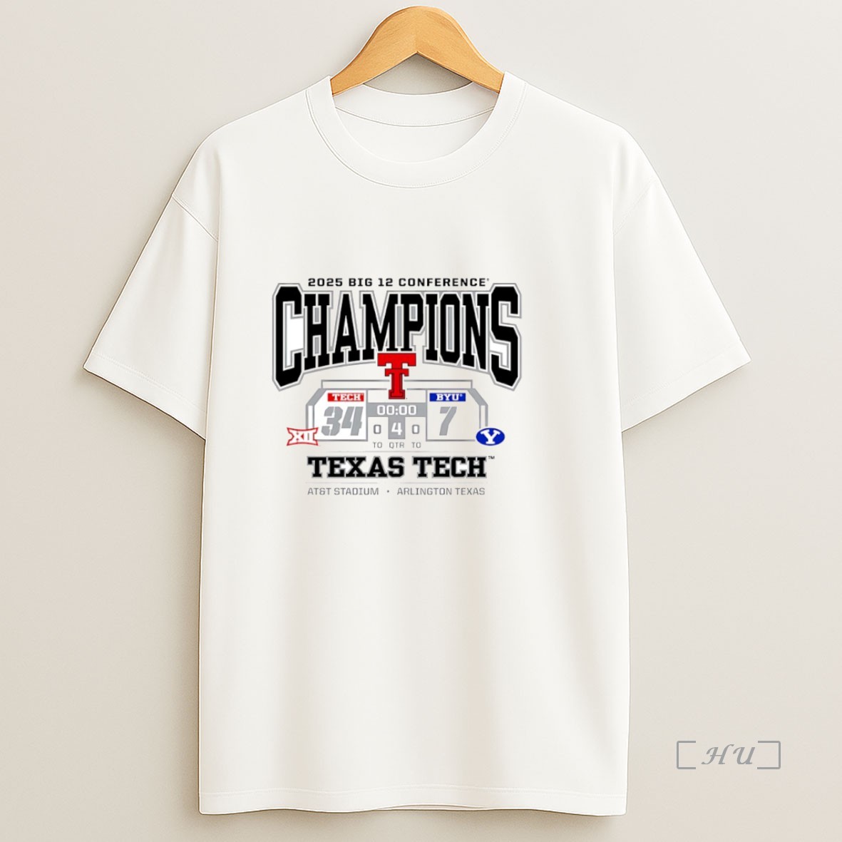 Officials Texas Tech Red Raiders Vs Byu Cougars 2025 Big 12 Conference Champions Score Circle Premium Shirt Sweatshirt Tee
