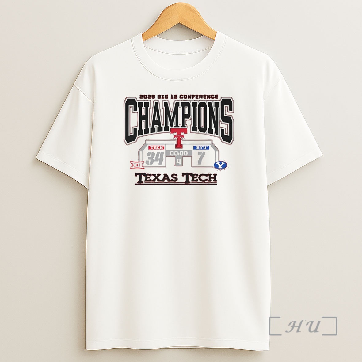 Officials Texas Tech Red Raiders Vs Byu Cougars Big 12 Conference Champions Score 2025 Premium Shirt Sweatshirt Tee