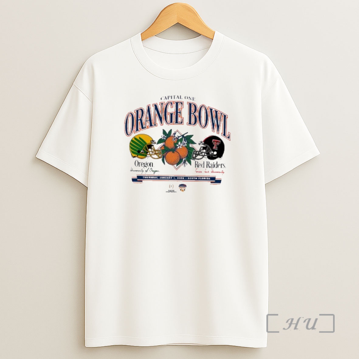 Officials Texas Tech Red Raiders Vs Oregon Ducks Capital One Orange Bowl 2026 H2h Shirt Sweatshirt Tee