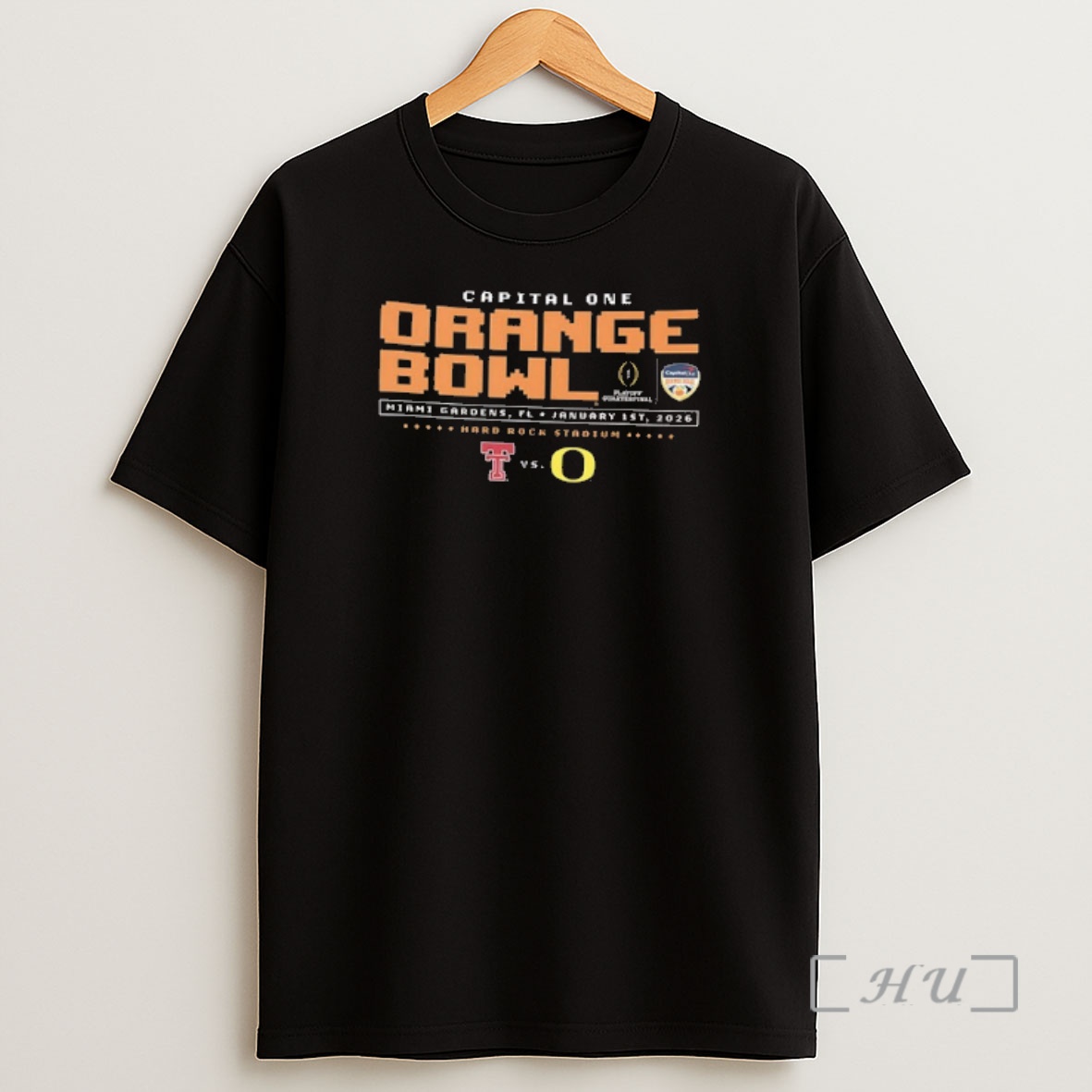 Officials Texas Tech Beat Oregon 2025 Orange Bowl 8 Bit 2 Sided Shirt Sweatshirt Tee