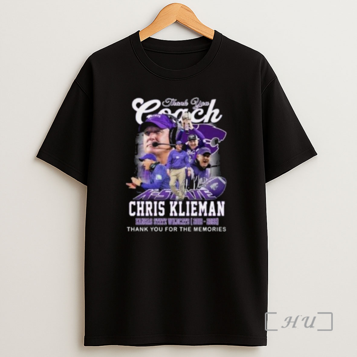 Officials Thanks You Coach Chris Klieman Kansas State Wildcats 2019 2025 Vintage Circle Black Premium Shirt Sweatshirt Tee