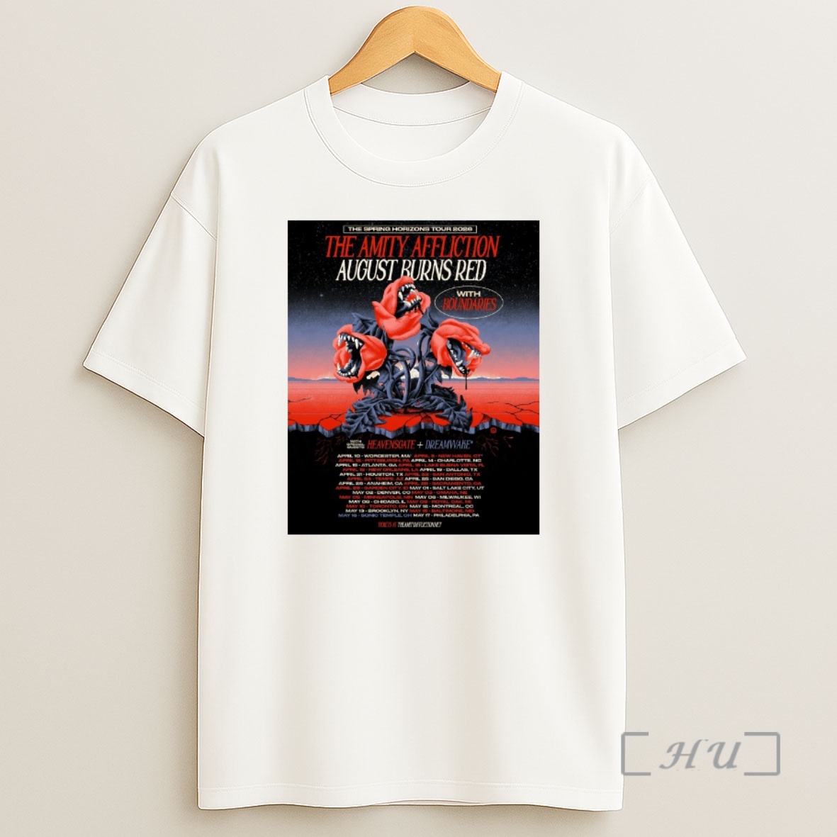 Officials The Amity Affliction And August Burns Red The Spring Horizons 2026 Tour Premium Shirt Sweatshirt Tee