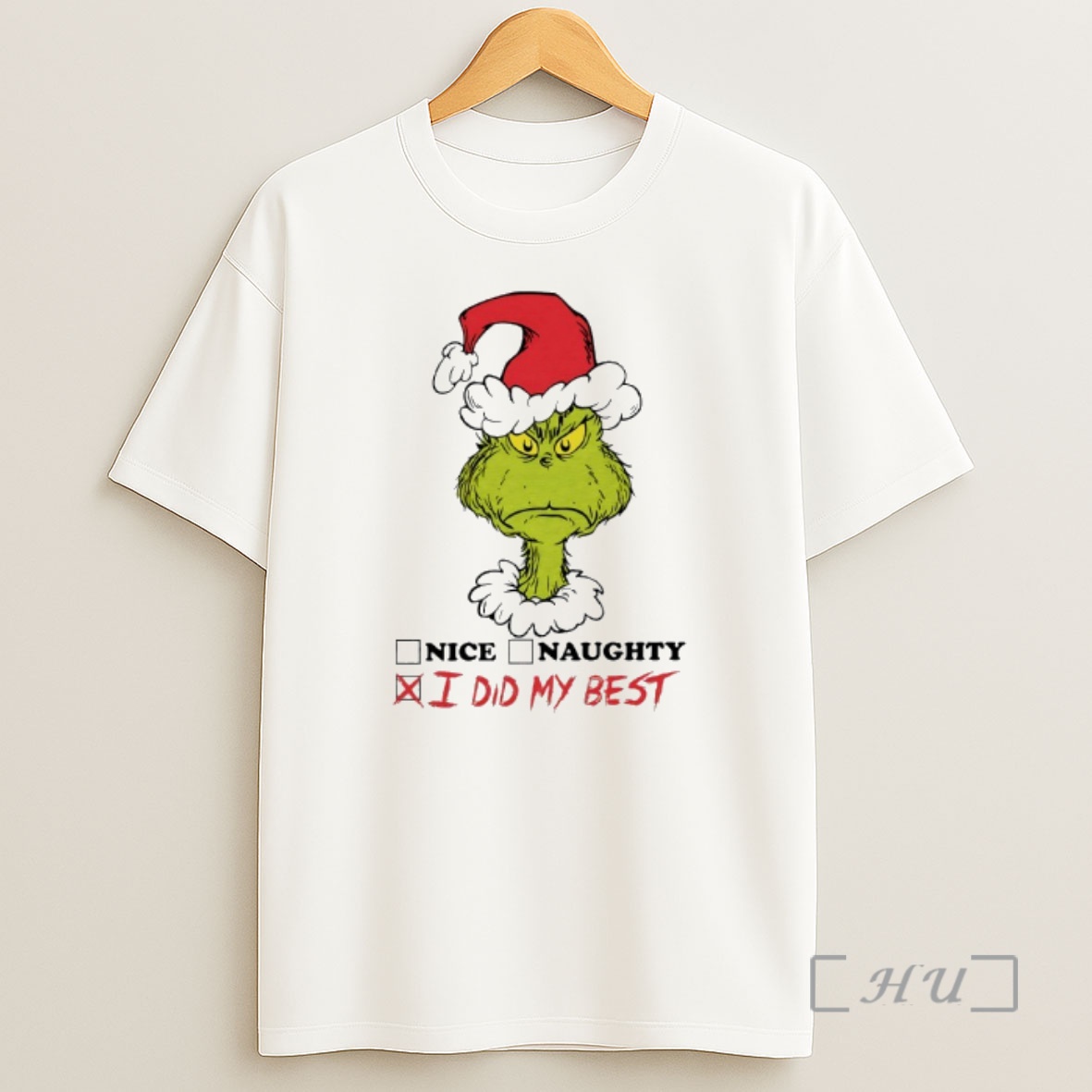 Officials The Grinch Graphic Nice Naughty I Did My Best Premium Shirt Sweatshirt Tee