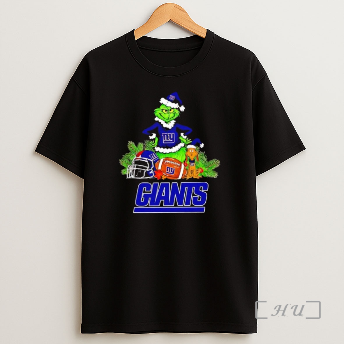 Officials The Grinch And Max New York Giants Christmas Helmet Items Shirt Sweatshirt Tee