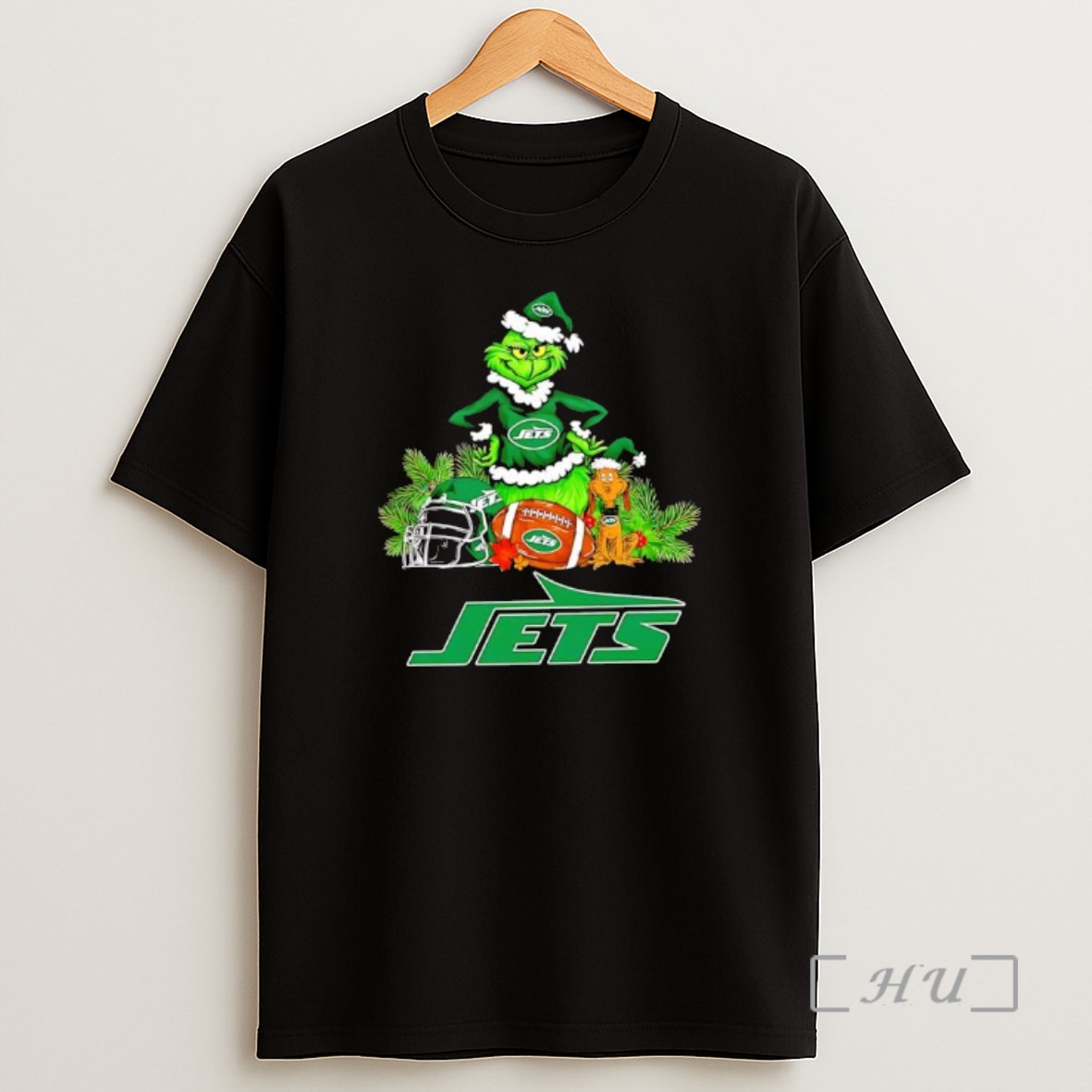 Officials The Grinch And Max New York Jets Christmas Helmet Items Shirt Sweatshirt Tee