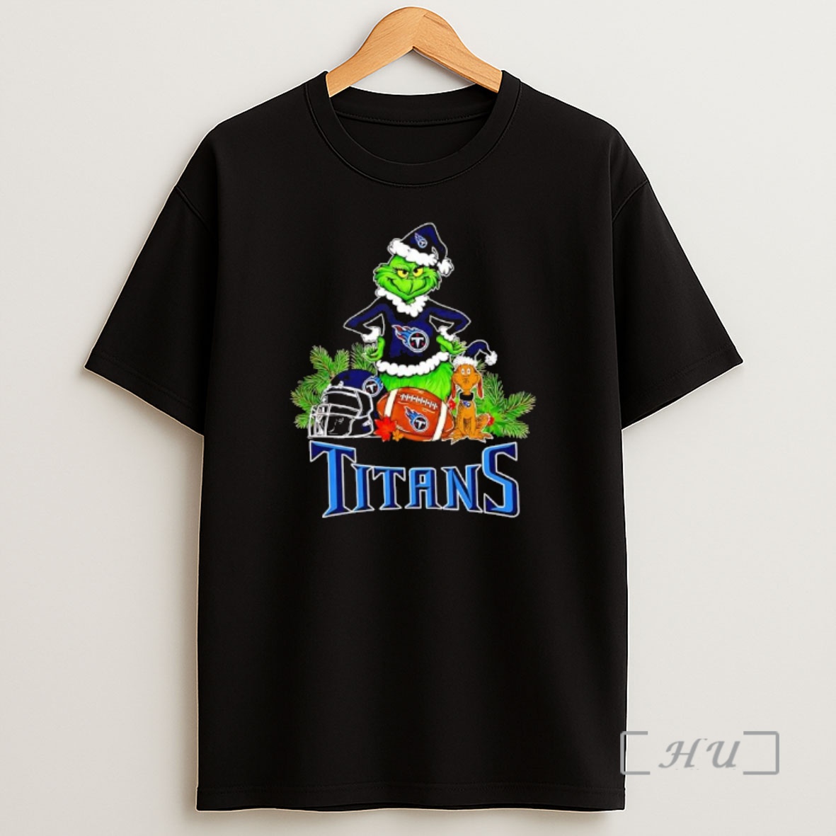 Officials The Grinch And Max Tennessee Titans Christmas Helmet Items Shirt Sweatshirt Tee