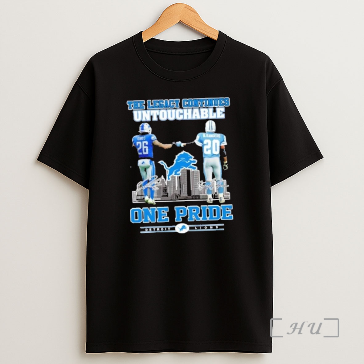Officials The Legacy Continues Untouchable One Pride Gibbs X Sanders Detroit Lions Skyline Shirt Sweatshirt Tee
