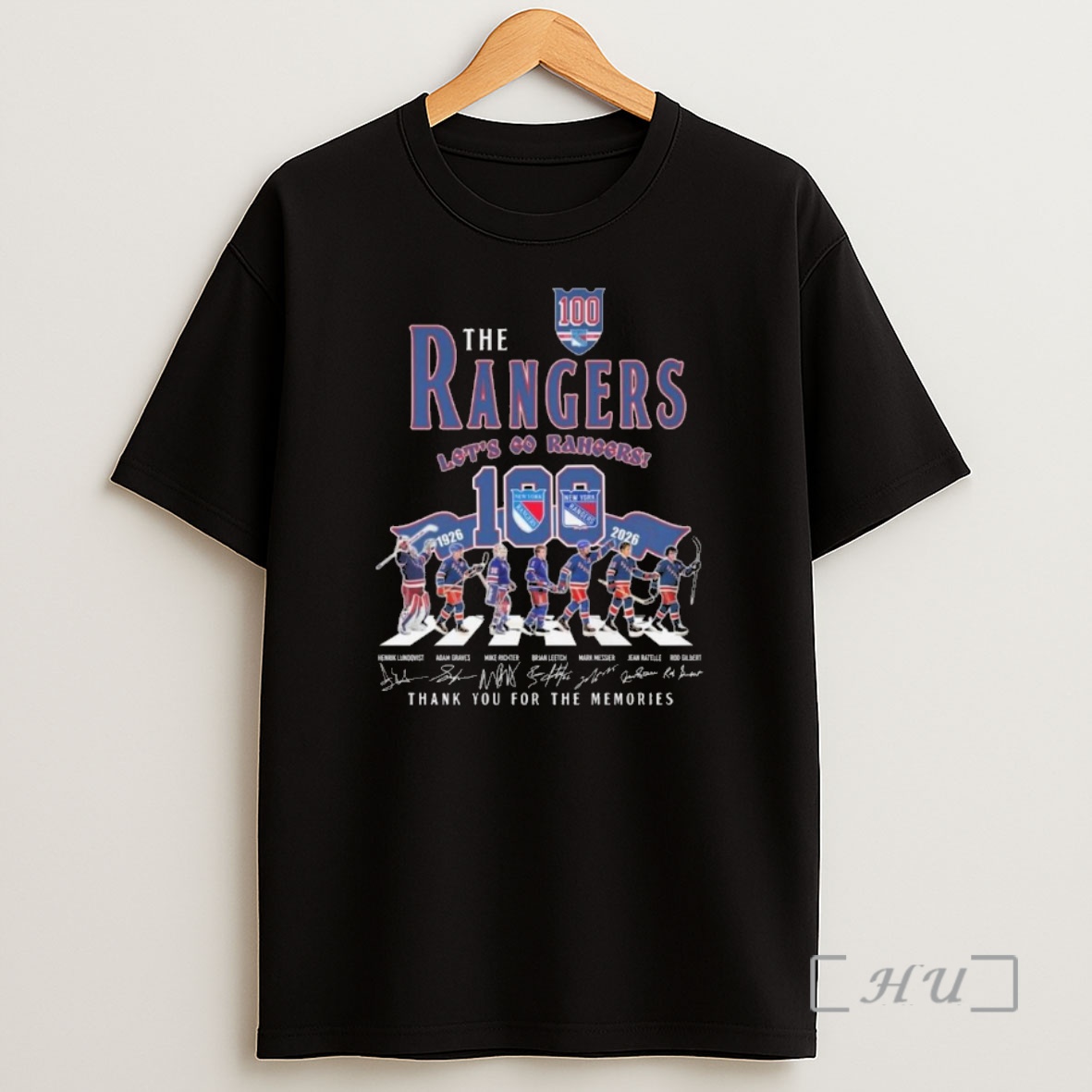 Officials The New York Rangers Lets Go Rangers 100th 1926 2026 Abbey Road Signatures Thank You For The Memories Shirt Sweatshirt Tee