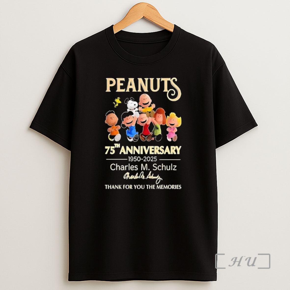 Officials The Peanuts 75th Anniversary 1950 2025 Signature Premium Shirt Sweatshirt Tee