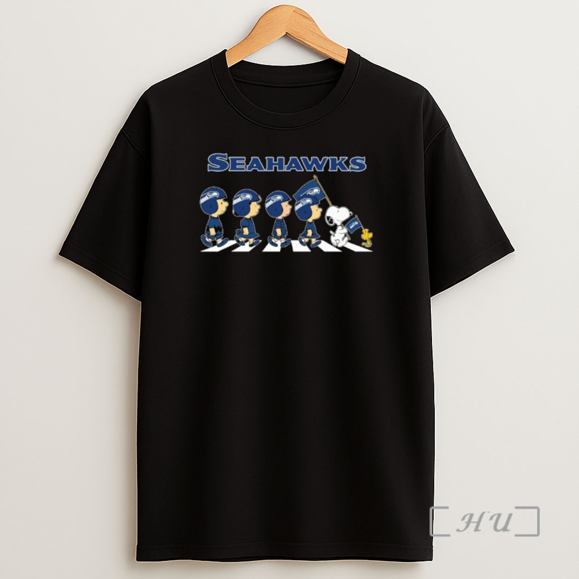 Officials The Peanuts And Friends Abbey Road X Seattle Seahawks Premium Shirt Sweatshirt Tee
