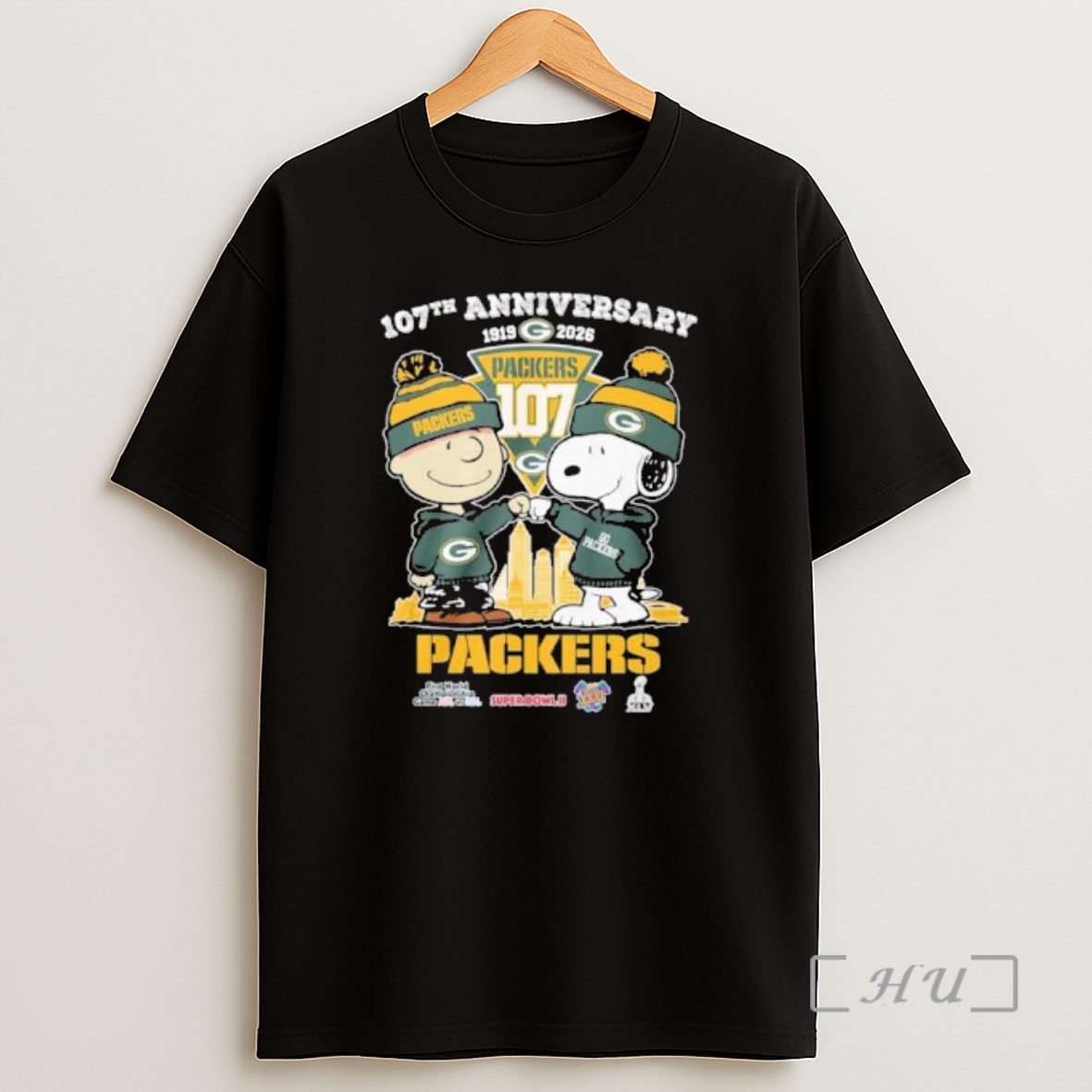 Officials The Peanuts Fist Bump X Green Bay Packers 107th Anniversary Shirt Sweatshirt Tee