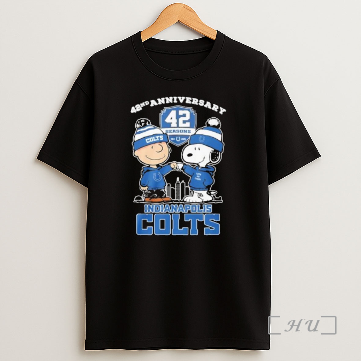 Officials The Peanuts Fist Bump X Indianapolis Colts 42nd Anniversary Shirt Sweatshirt Tee