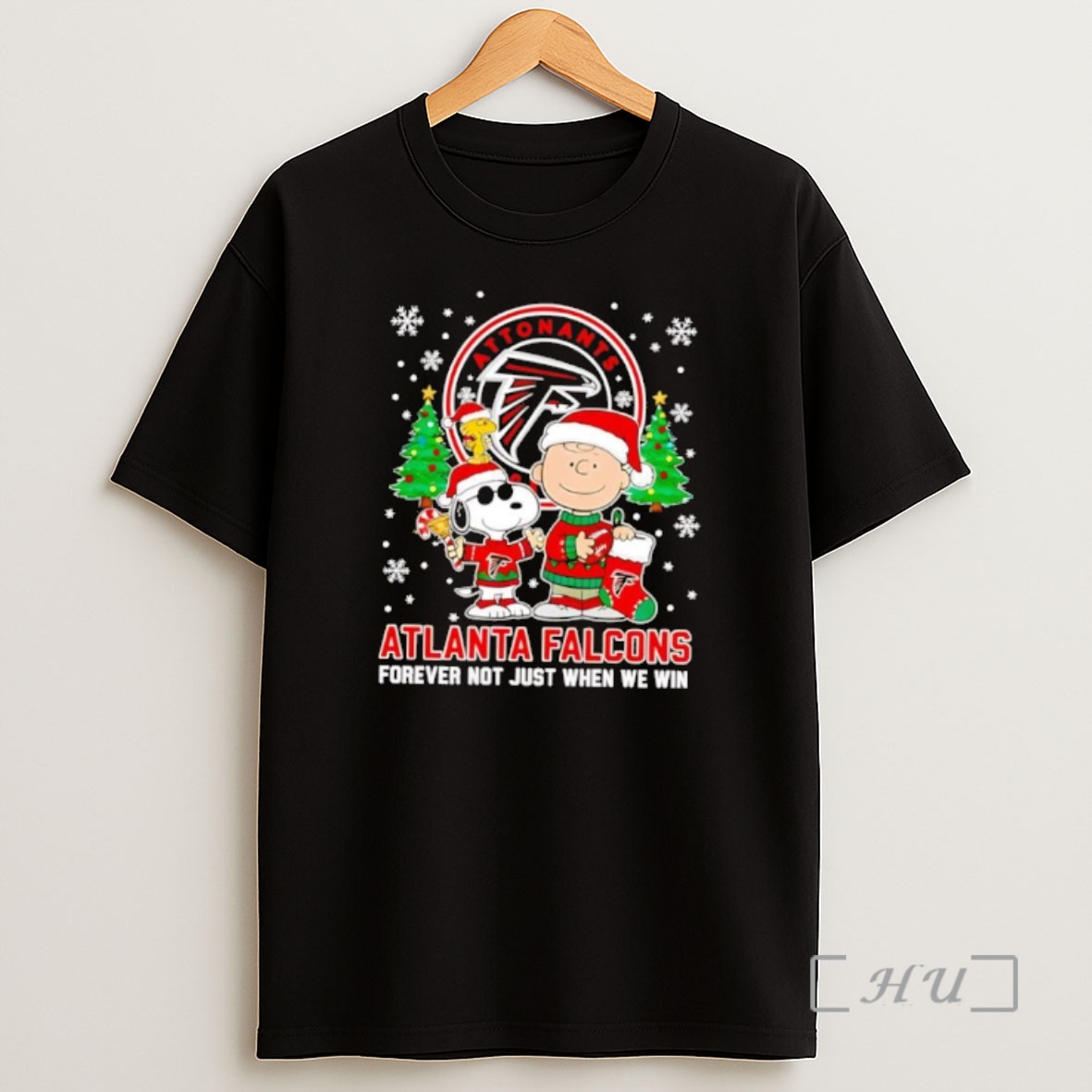 Officials The Peanuts Snoopy Christmas Atlanta Falcons Forever Not Just When We Win Shirt Sweatshirt Tee