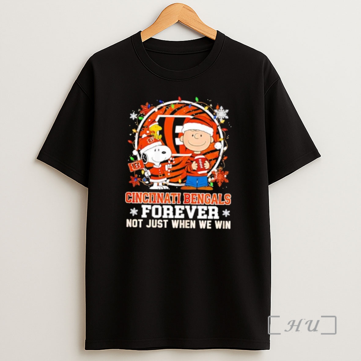Officials The Peanuts Snoopy Christmas Cincinnati Bengals Forever Not Just When We Win Shirt Sweatshirt Tee