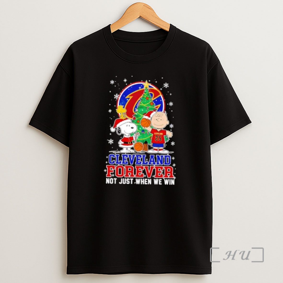 Officials The Peanuts Snoopy Christmas Cleveland Cavaliers Forever Not Just When We Win Shirt Sweatshirt Tee