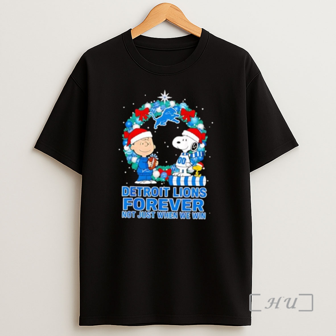 Officials The Peanuts Snoopy Christmas Detroit Lions Forever Not Just When We Win Shirt Sweatshirt Tee