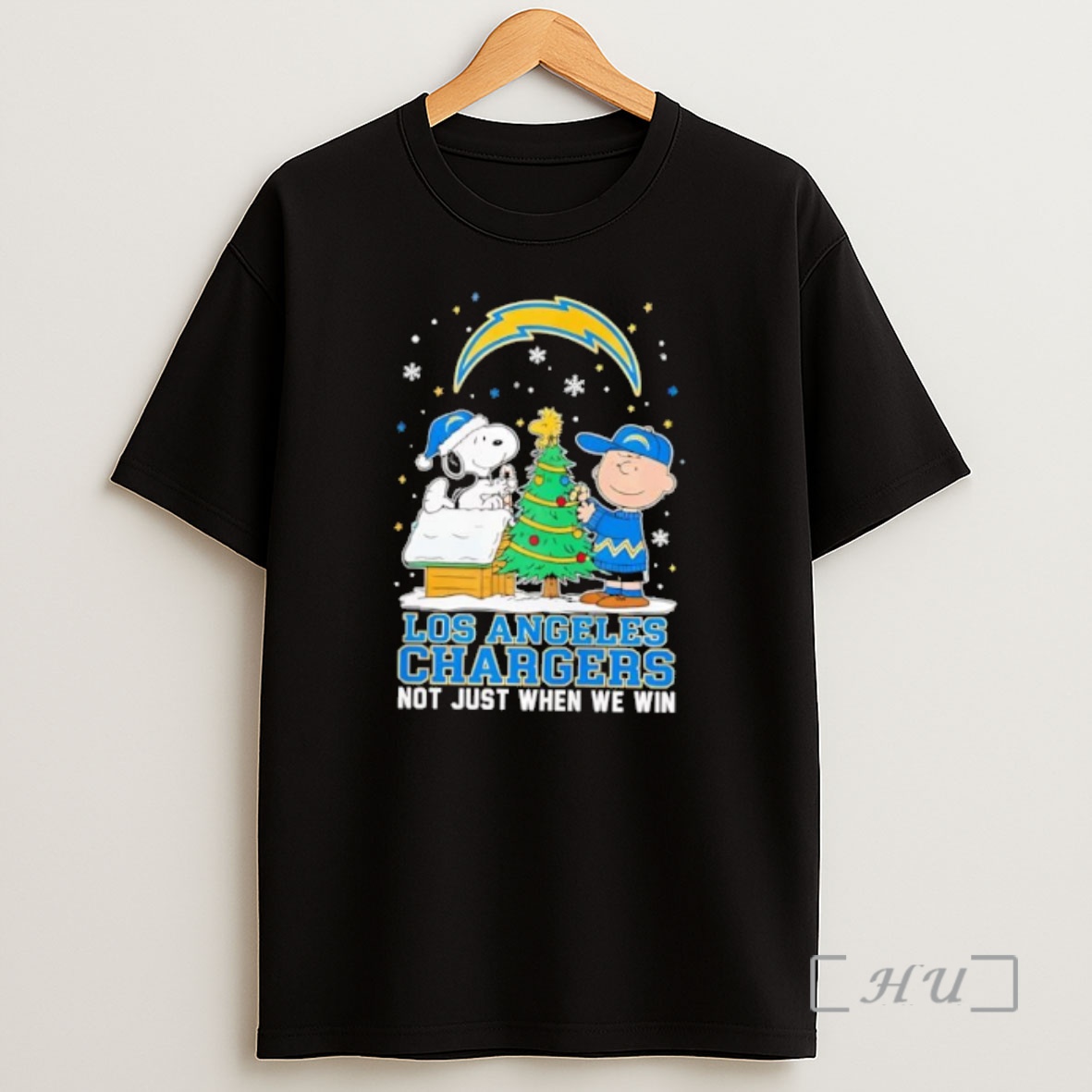 Officials The Peanuts Snoopy Christmas Los Angeles Chargers Forever Not Just When We Win Shirt Sweatshirt Tee