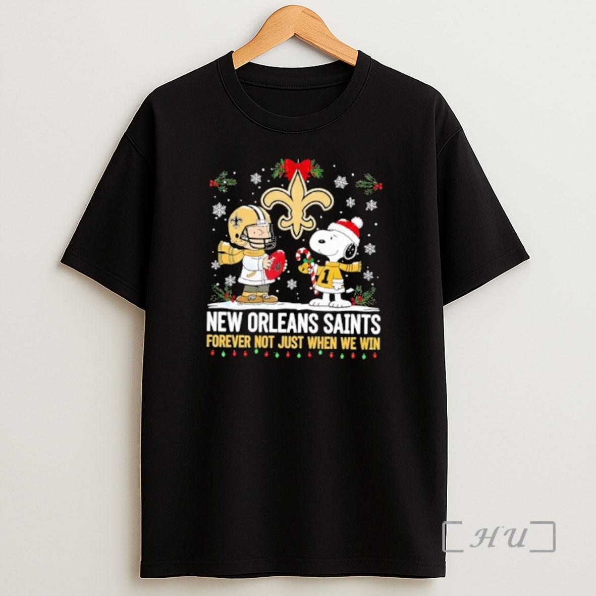 Officials The Peanuts Snoopy Christmas New Orleans Saints Forever Not Just When We Win Shirt Sweatshirt Tee