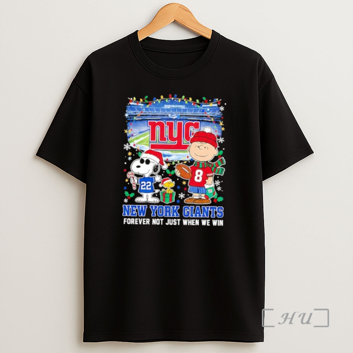 Officials The Peanuts Snoopy Christmas New York Giants Forever Not Just When We Win Shirt Sweatshirt Tee
