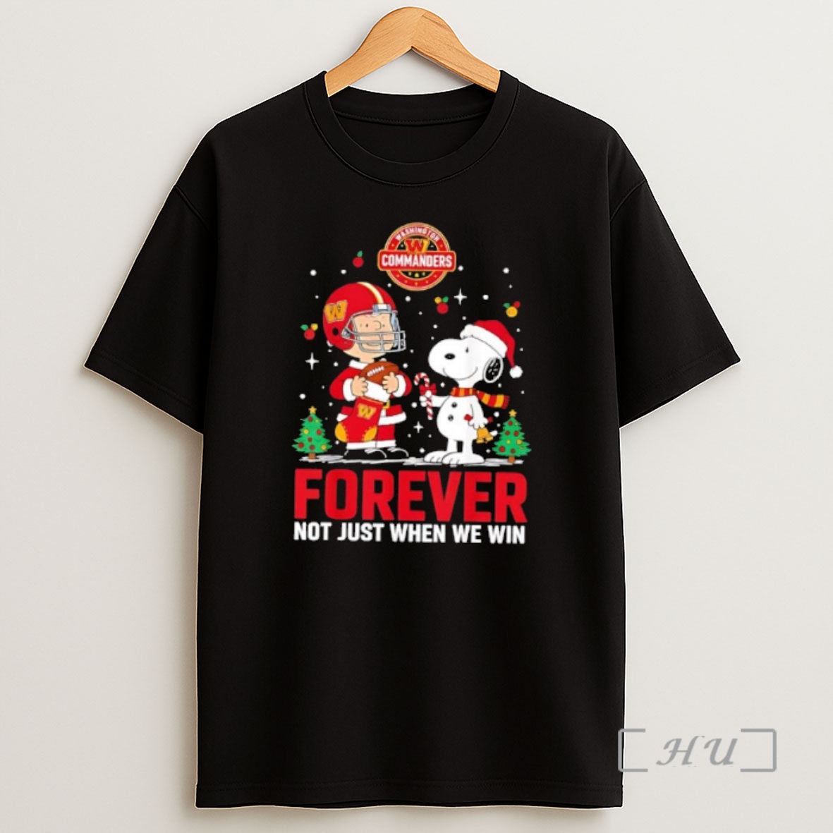 Officials The Peanuts Snoopy Christmas Washington Commanders Forever Not Just When We Win Shirt Sweatshirt Tee