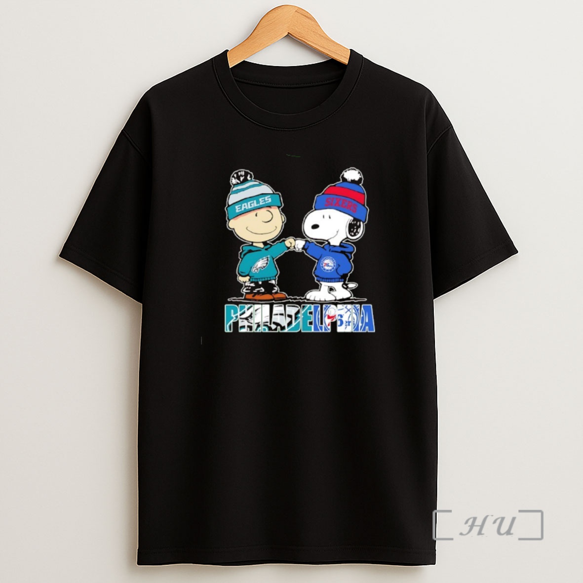 Officials The Philadelphia Fist Bump Charlie Brown Philadelphia Eagles And Snoopy Philadelphia 76ers Premium Shirt Sweatshirt Tee