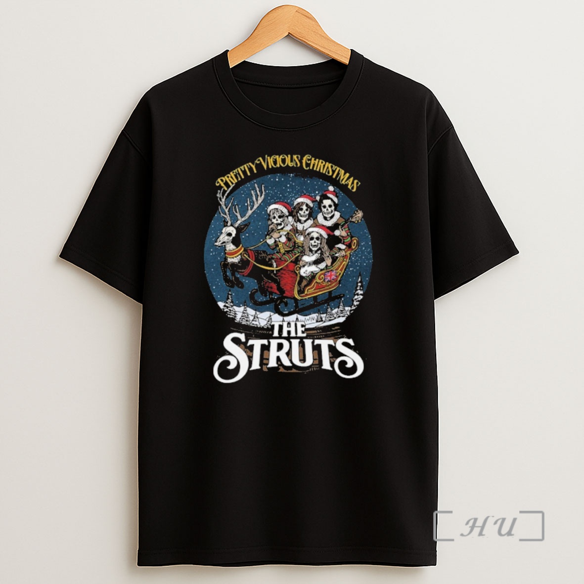 Officials The Struts Pretty Vicious Christmas Reindeer Snow Globe Premium Shirt Sweatshirt Tee