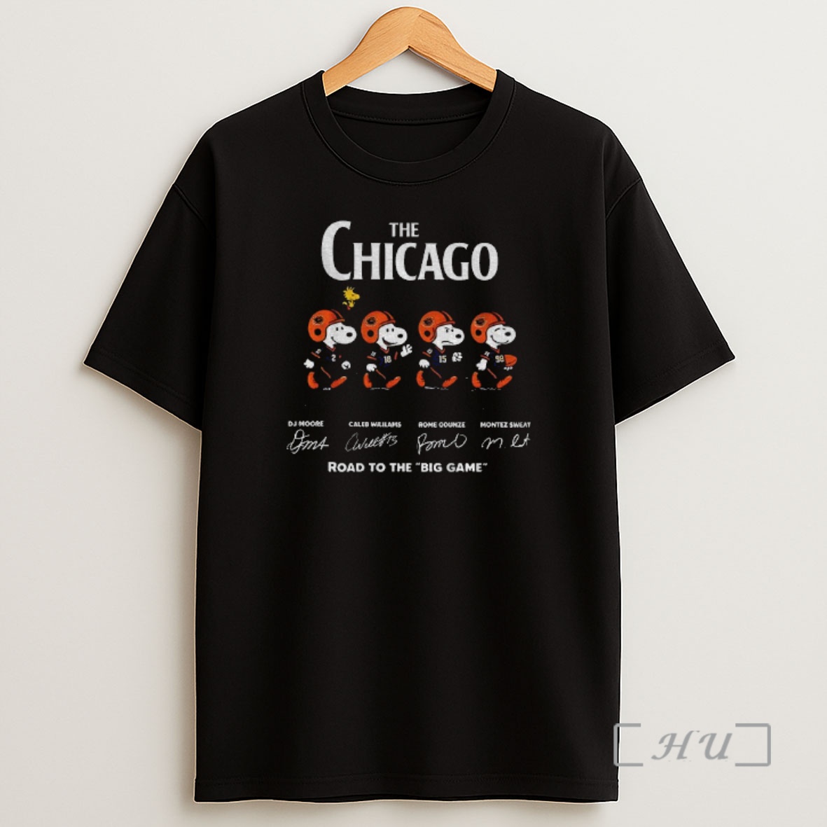 Officials The Snoopy Dj Moore Caleb Williams Rome Odunze Montez Sweat The Chicago Bears Road To The Big Game Shirt Sweatshirt Tee