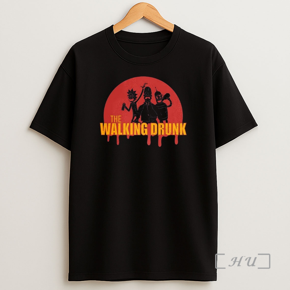 Officials The Walking Drunk Cartoon Character Silhouette Premium Shirt Sweatshirt Tee