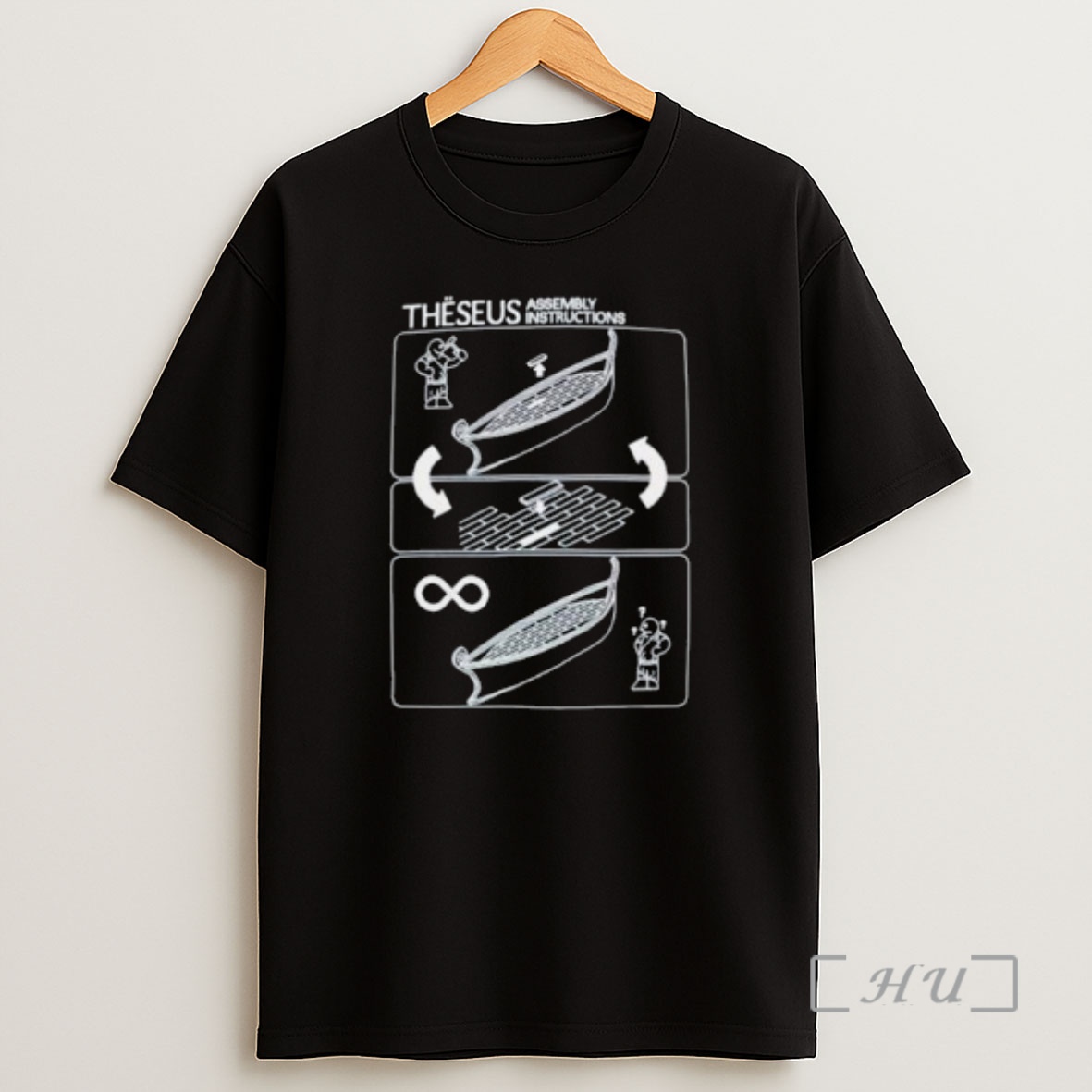 Officials Theseus Assembly Instructions Funny Philosophy Circle Black Premium Shirt Sweatshirt Tee
