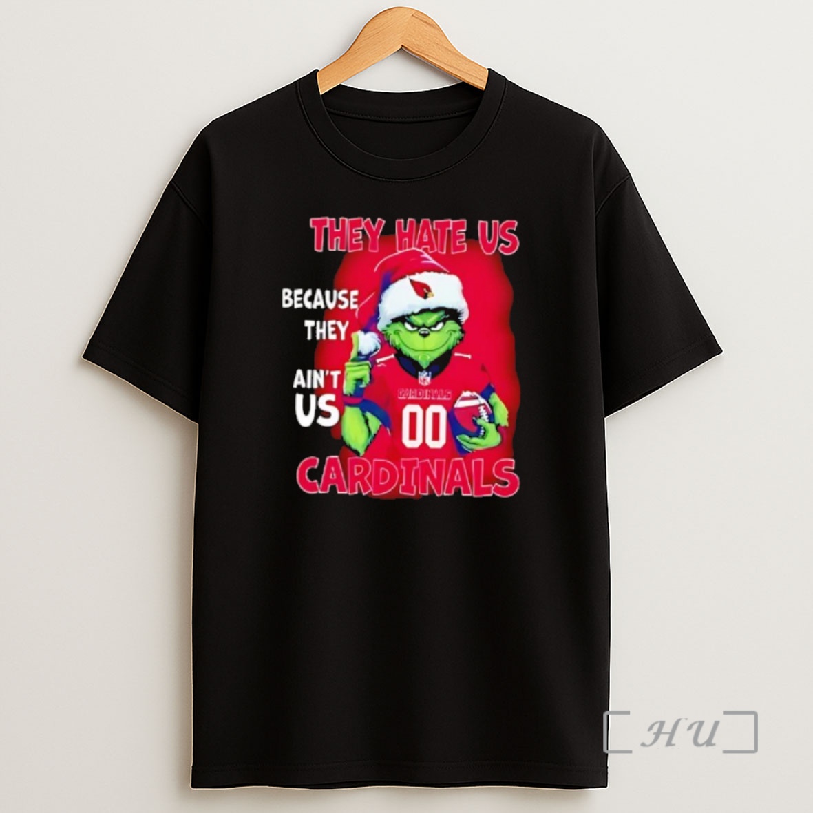 Officials They Hate Us Because They Aint Us Arizona Cardinals Grinch Santa Premium Shirt Sweatshirt Tee