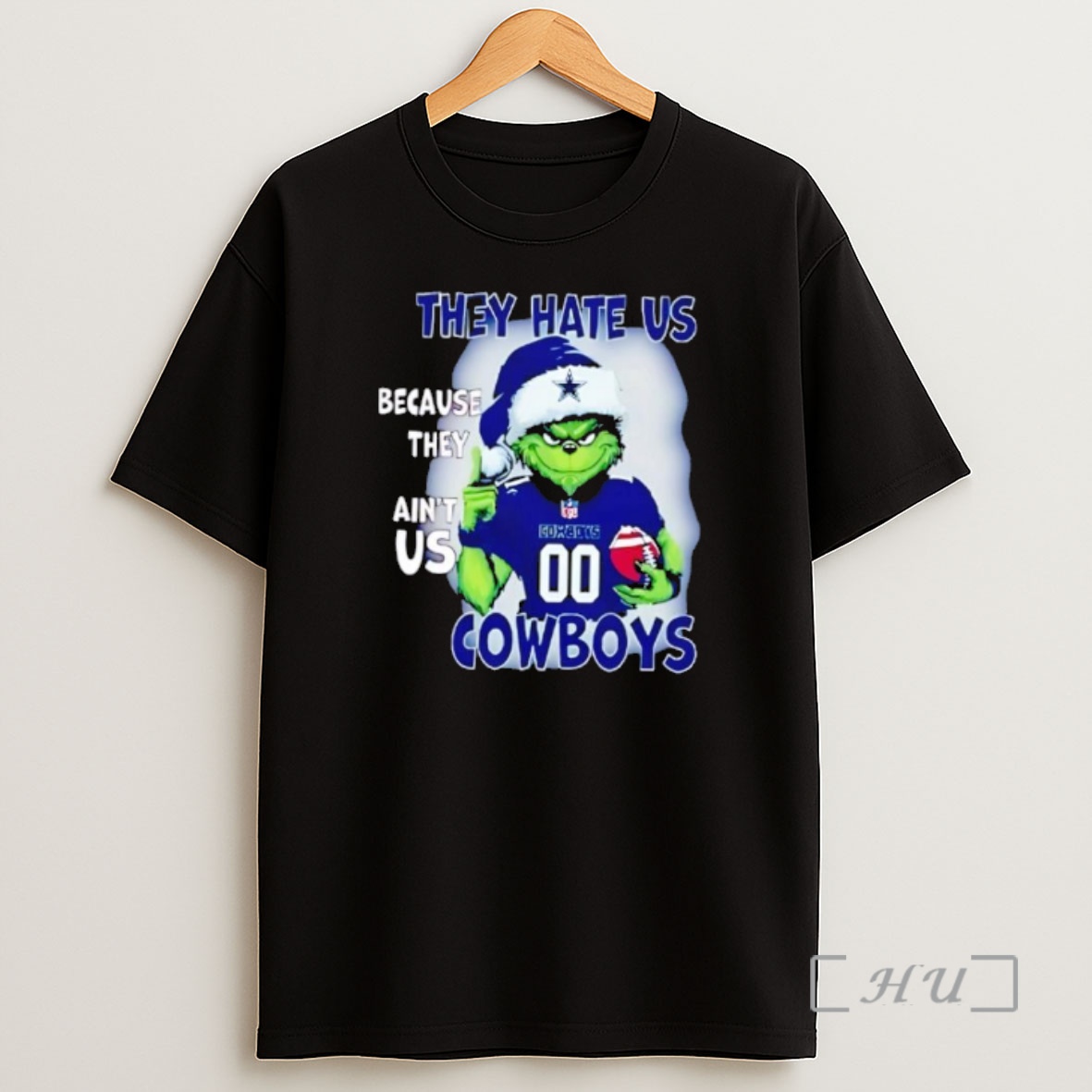 Officials They Hate Us Because They Aint Us Dallas Cowboys Grinch Santa Premium Shirt Sweatshirt Tee