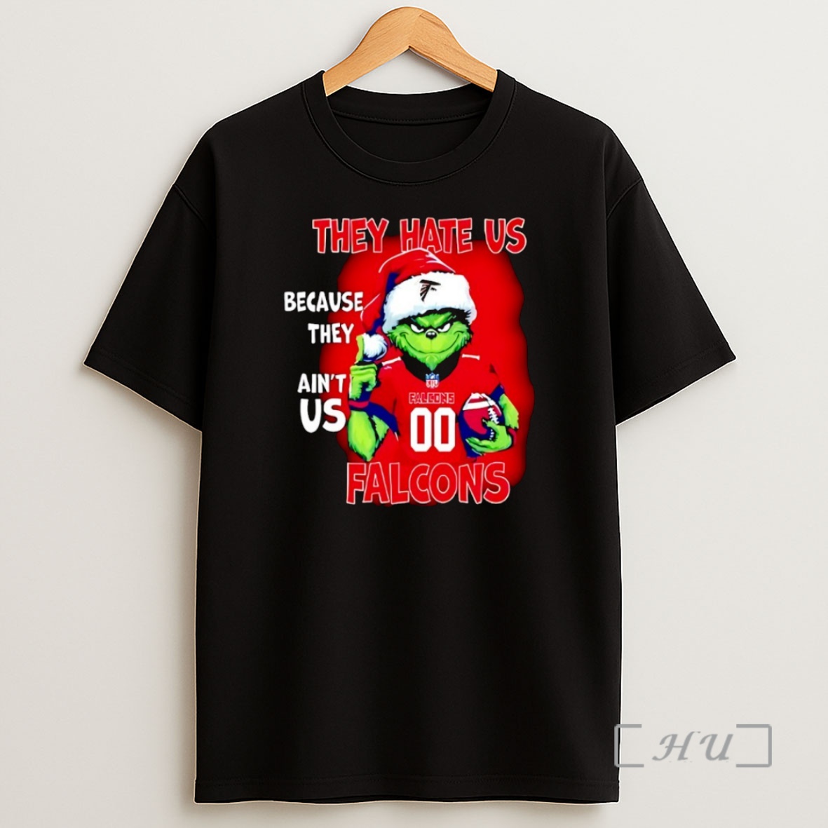 Officials They Hate Us Because They Aint Us Grinch Atlanta Falcons Nfl Christmas 2025 Shirt Sweatshirt Tee