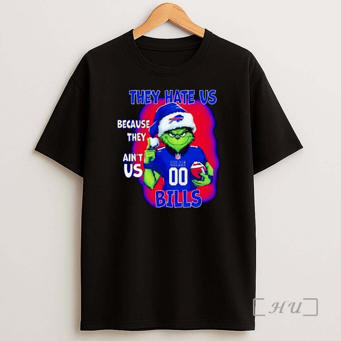 Officials They Hate Us Because They Aint Us Grinch Buffalo Bills Nfl Christmas 2025 Shirt Sweatshirt Tee