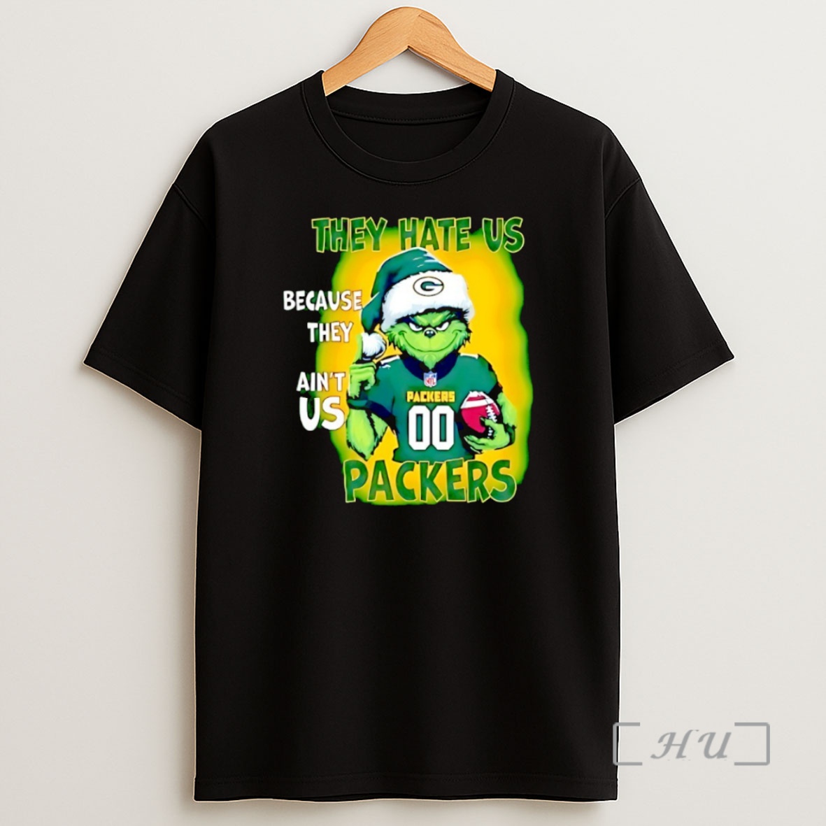 Officials They Hate Us Because They Aint Us Grinch Green Bay Packers Nfl Christmas 2025 Shirt Sweatshirt Tee