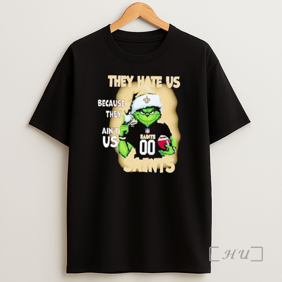 Officials They Hate Us Because They Aint Us New Orleans Saints Grinch Santa Premium Shirt Sweatshirt Tee