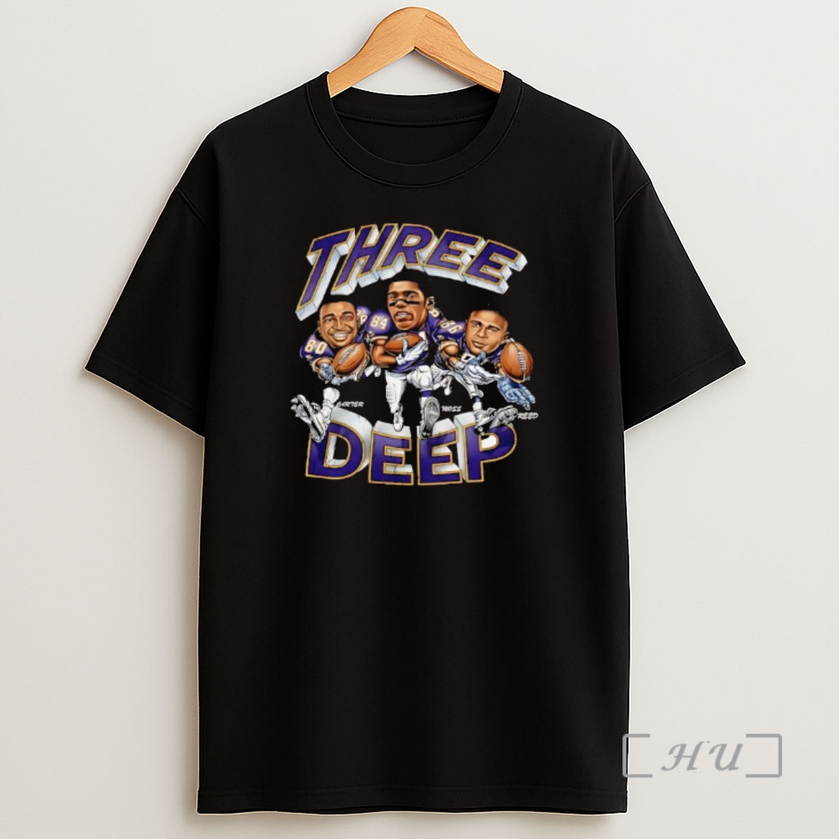 Officials Three Deep Jake Reed Randy Moss Cris Carter Graphic Premium Shirt Sweatshirt Tee