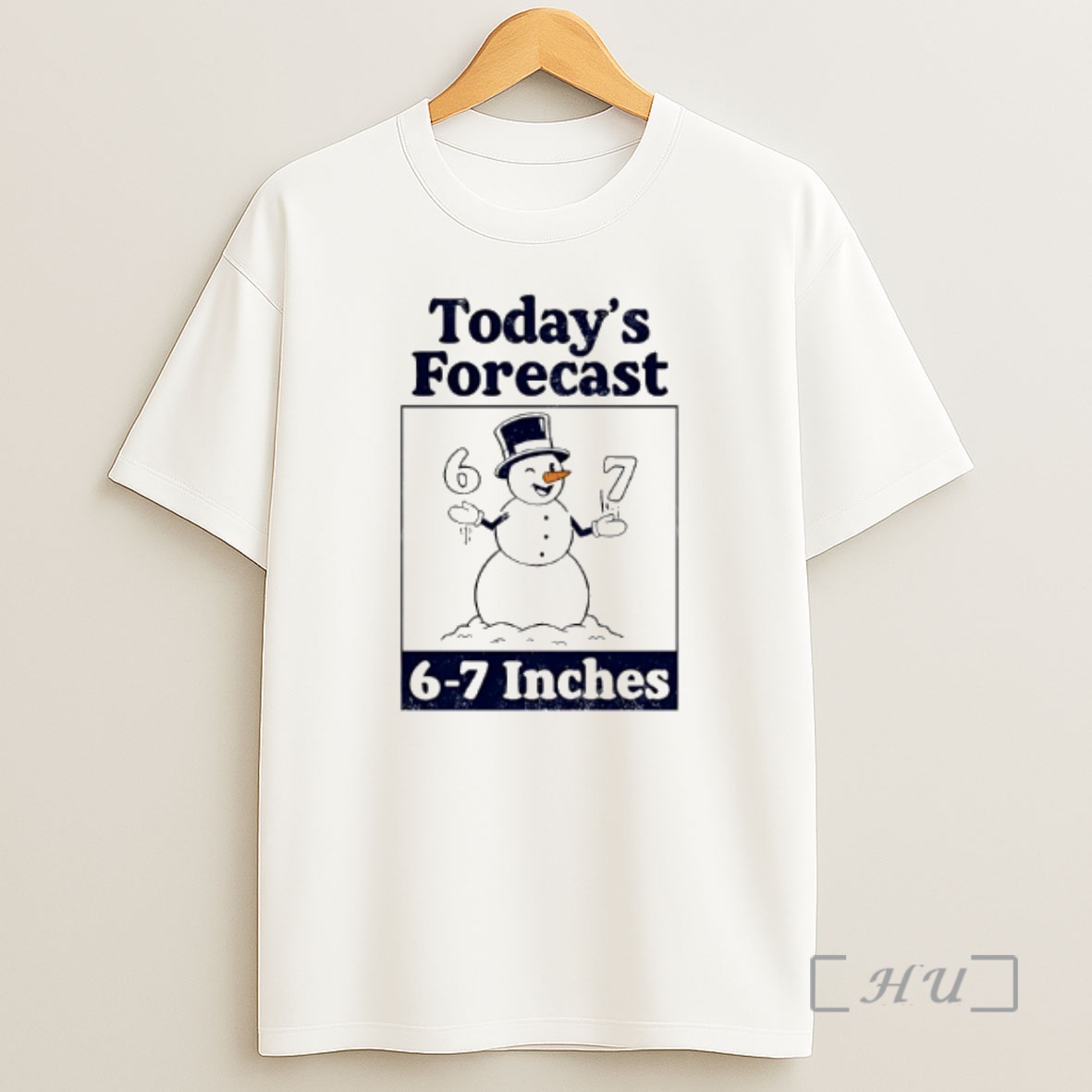 Officials Todays Forecast 6 7 Inches Snowman Graphic Premium Shirt Sweatshirt Tee