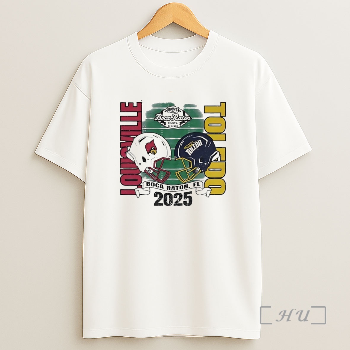 Officials Toledo Rockets Vs Louisville Cardinals 2025 Boca Raton Bowl Helmet Circle Shirt Sweatshirt Tee