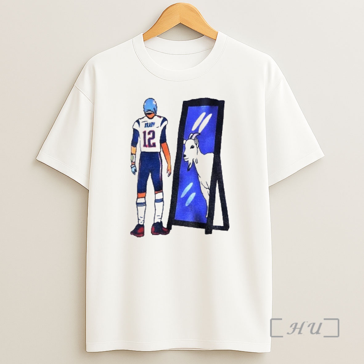 Officials Tom Brady New England Patriots Goat Mirror Football Shirt Sweatshirt Tee