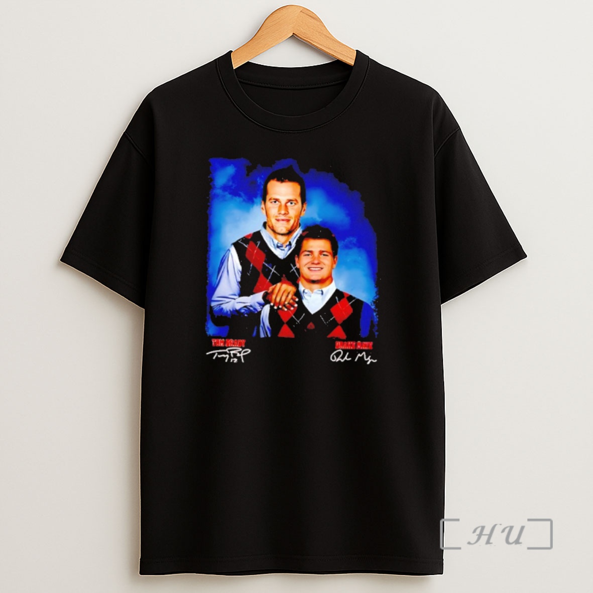 Officials Tom Brady And Drake Maye New England Patriots Step Brothers Signatures Shirt Sweatshirt Tee